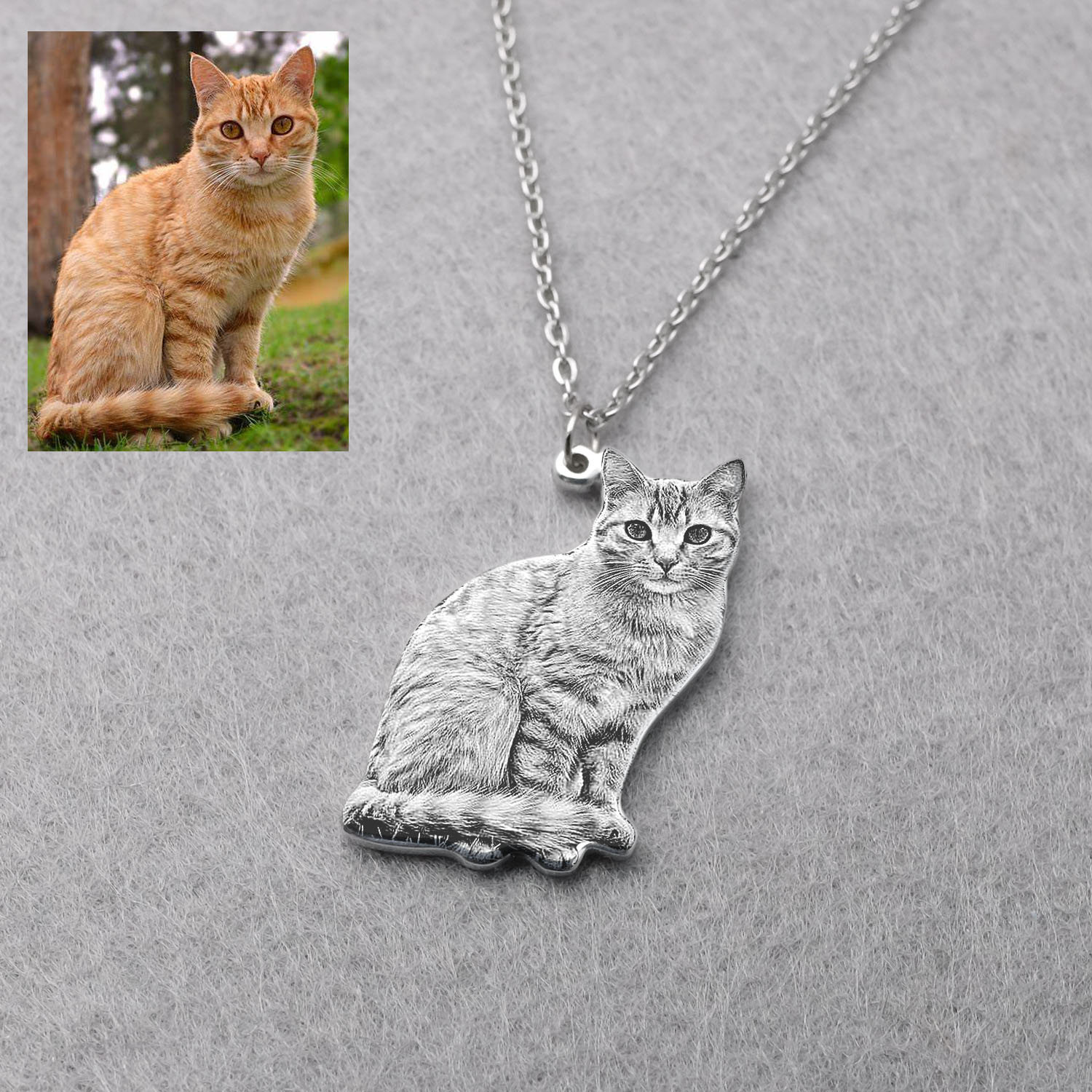 Pet Portrait Custom - Personalisierte Haustier-Bildkette, individuelles Porträt Ihres Hundes,