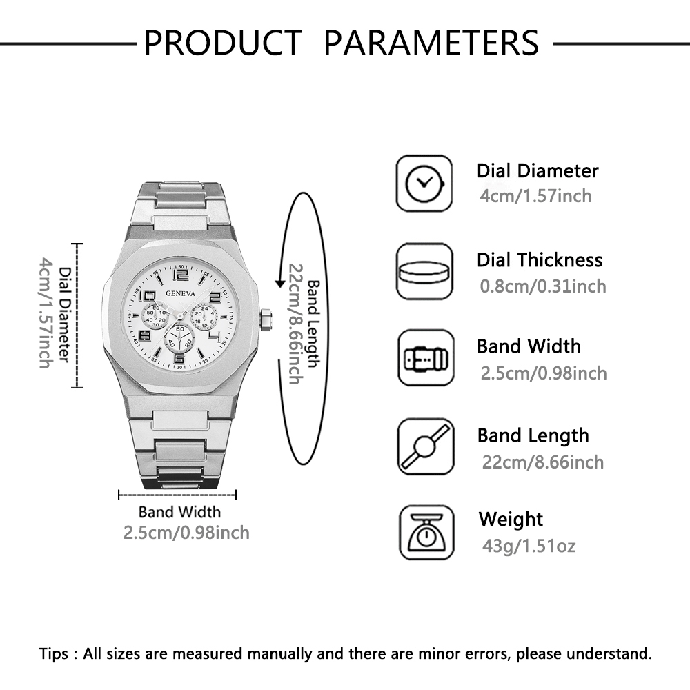3-teilige neue Uhr, polygonale – Coordinates Bracelet Bewertung und Preis